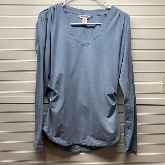 Athleta Tote Bag & Long Sleeve VNeck Side Ruched Shirt Size M - Picture 2 of 16
